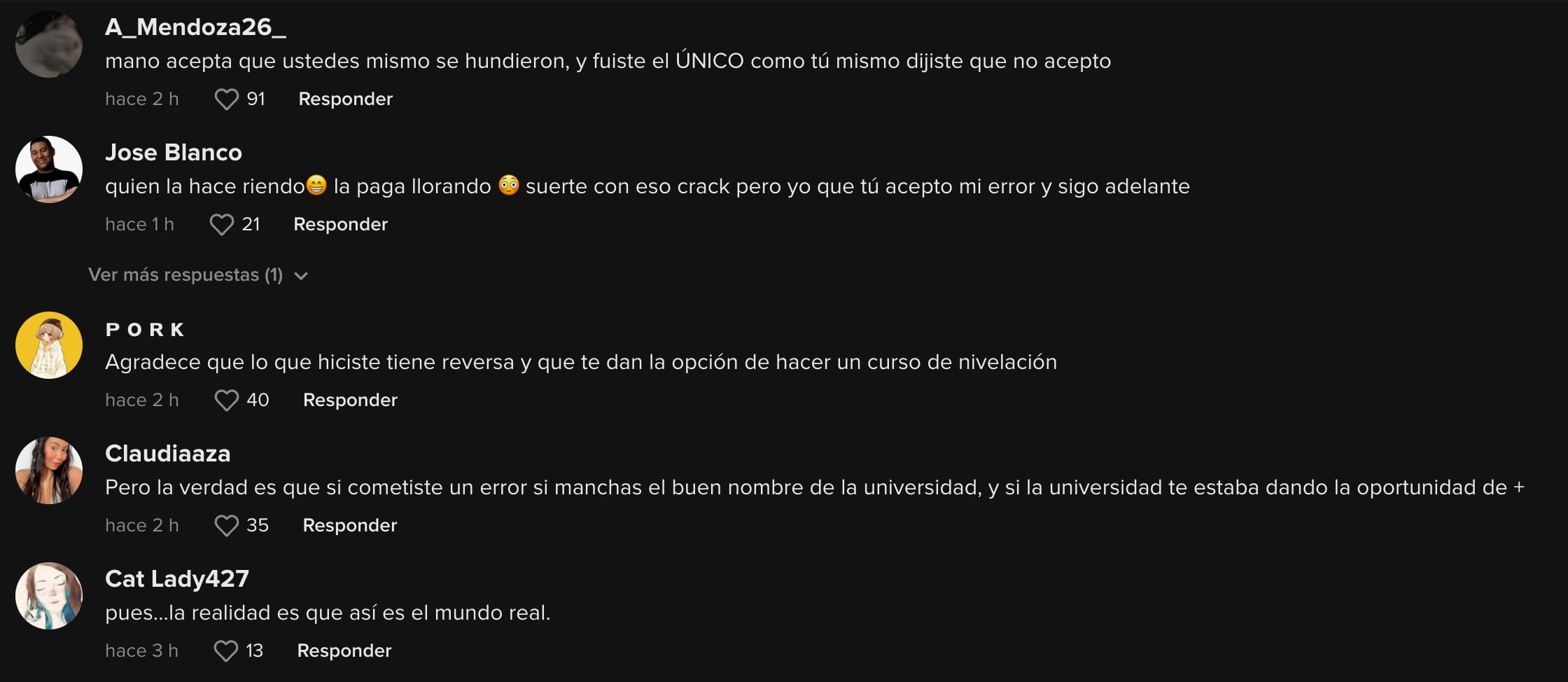 Comentarios al video de Jonathan De Jesús