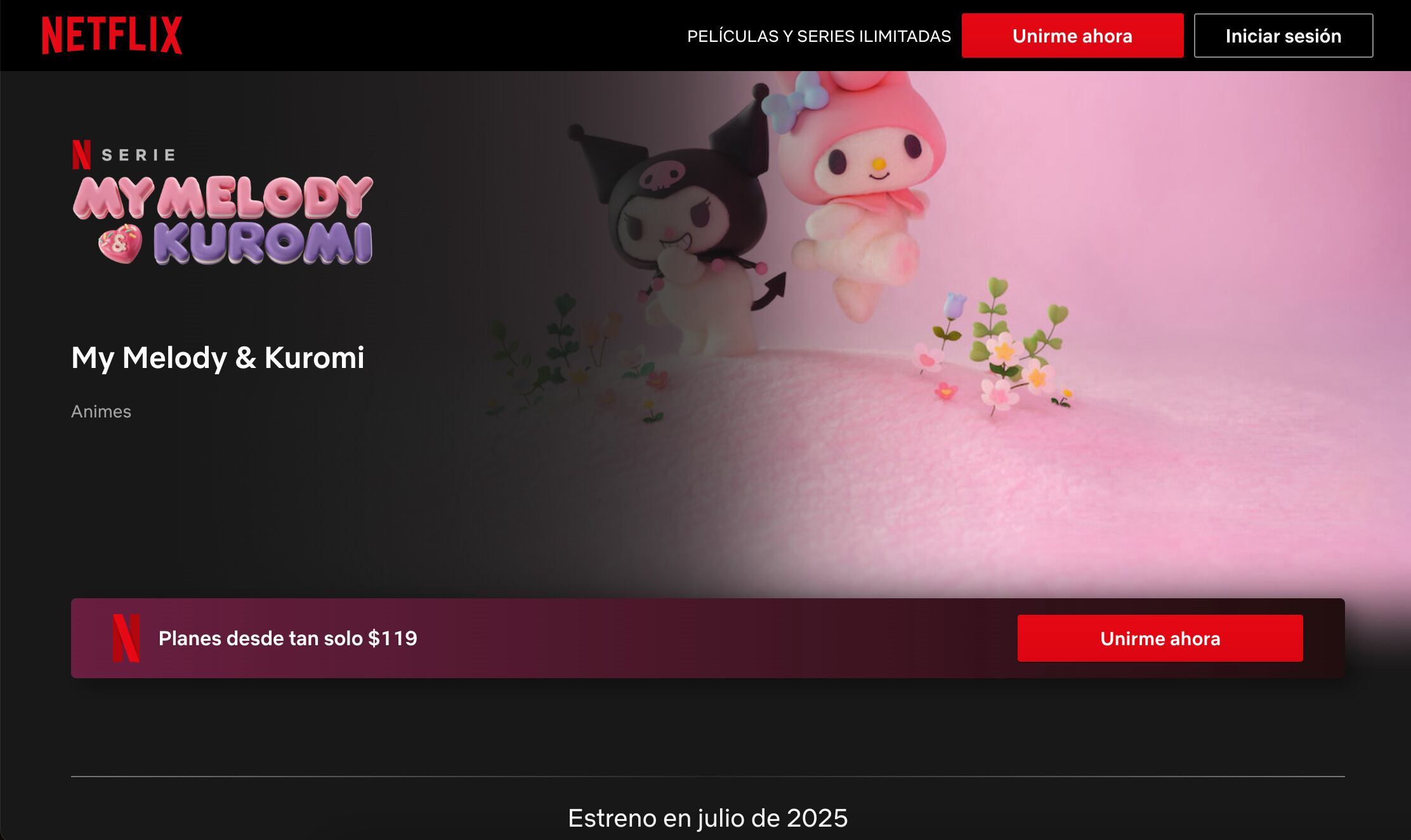 Serie de My Melody y Kuromi en Netflix