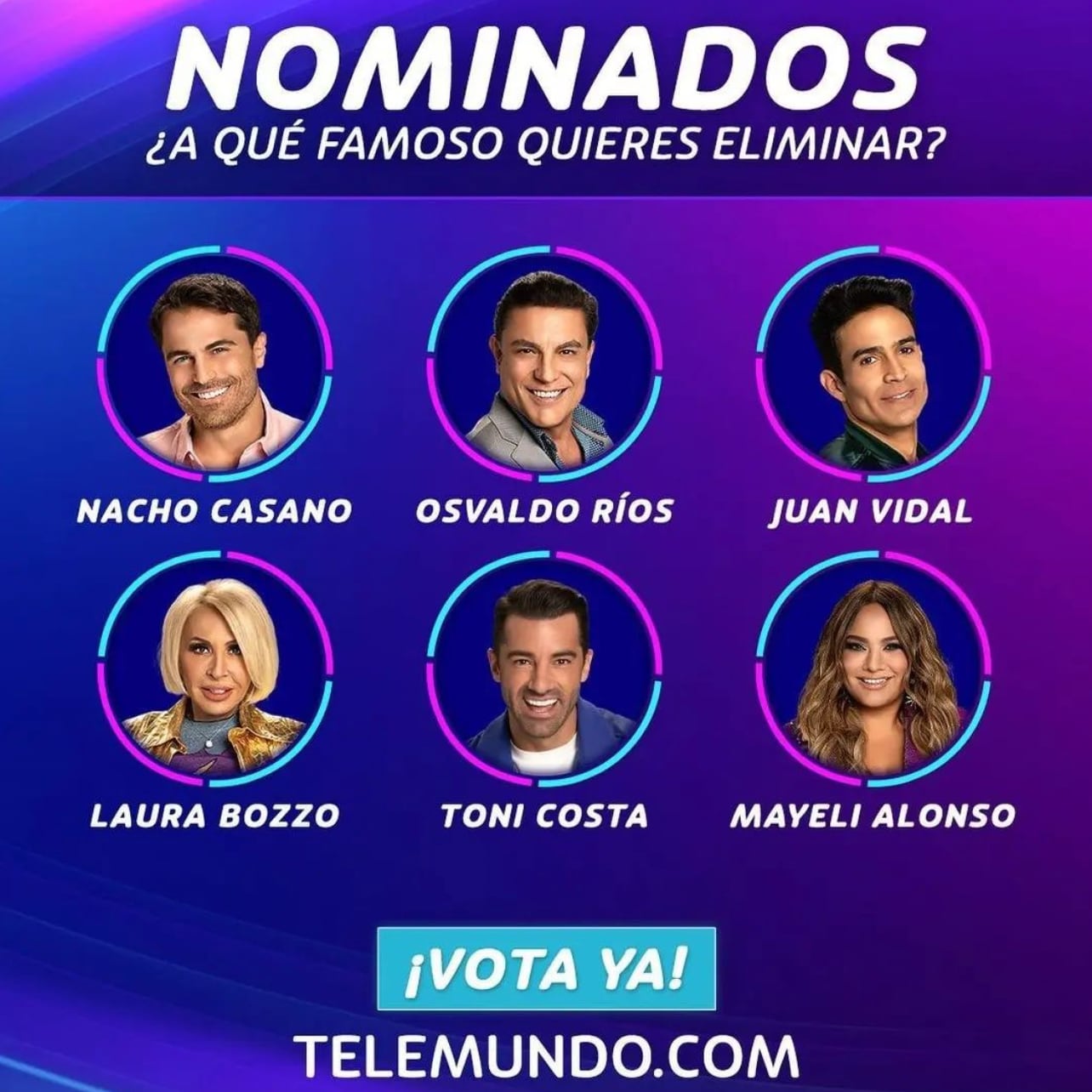 Nominados a eliminación de 'La casa de los famosos 2'