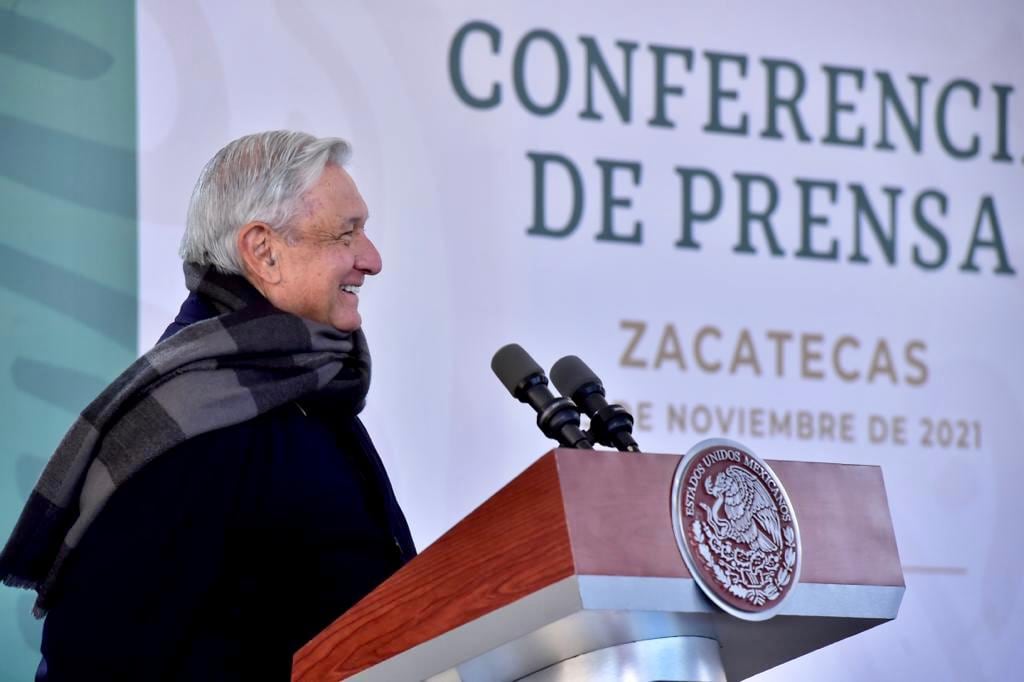 AMLO en su mañanera en Zacatecas este 25 de Noviembre