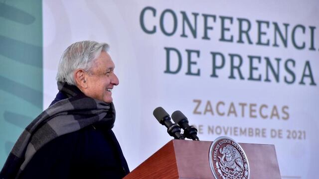 AMLO en su mañanera en Zacatecas este 25 de Noviembre