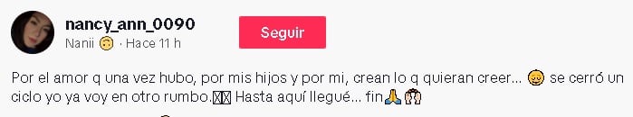 Nancy se pronuncia al ser acusada de serle infiel a Aczino.
