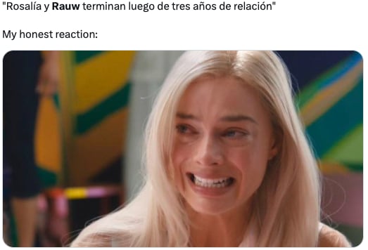Memes lloran la ruptura de Rosalía y Rauw Alejandro