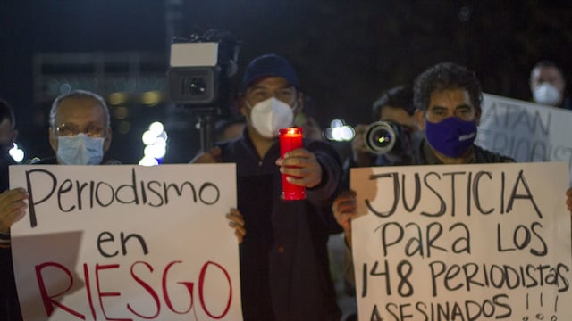 Protesta por asesinato de periodistas