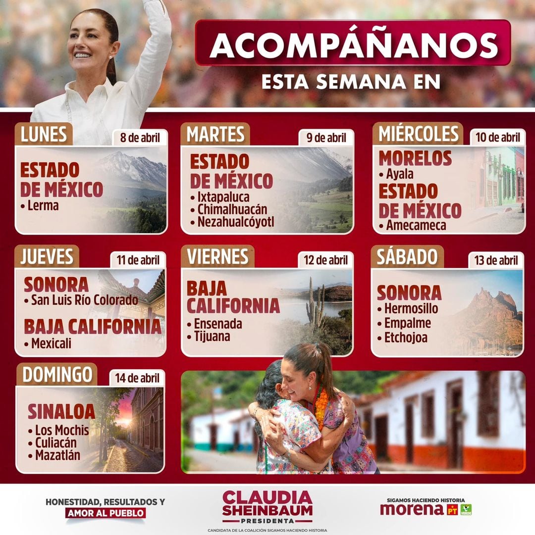 Agenda Claudia Sheinbaum