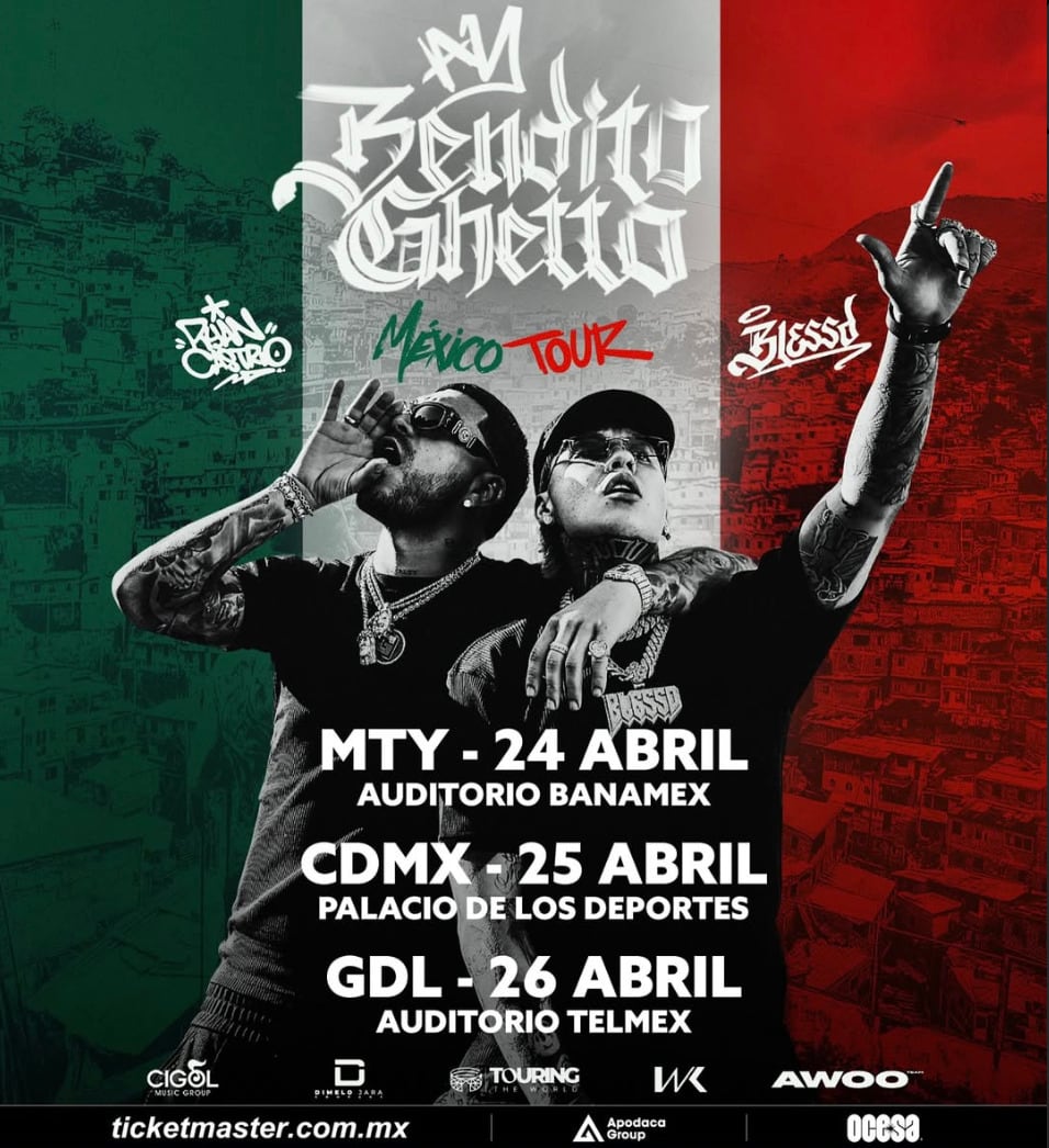 Blessd y Ryan Castro en el Palacio de los Deportes