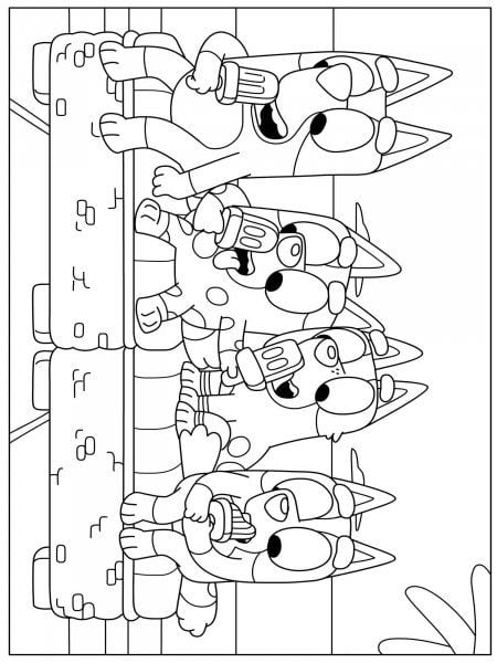 Dibujos de Bluey por el Día del Perro para colorear