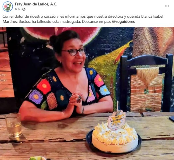 Blanca Martínez, defensora de derechos humanos