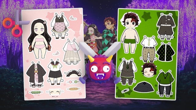 Plantilla para recortar y vestir de Demon Slayer
