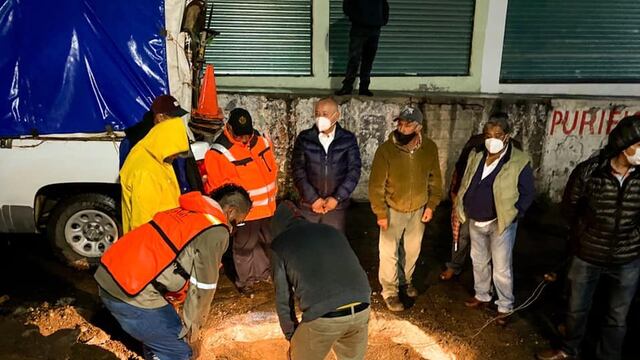 Socavón en Tulancingo/@PresidenciaTulancingo