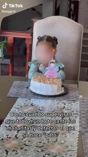 Niña regaña a su invitado por no cantarle las mañanitas