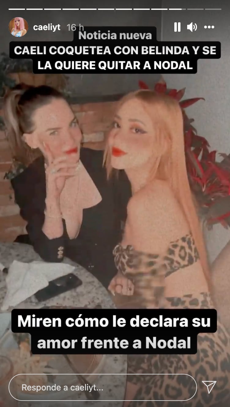 Caeli sobre polémica con Belinda y Christian Nodal