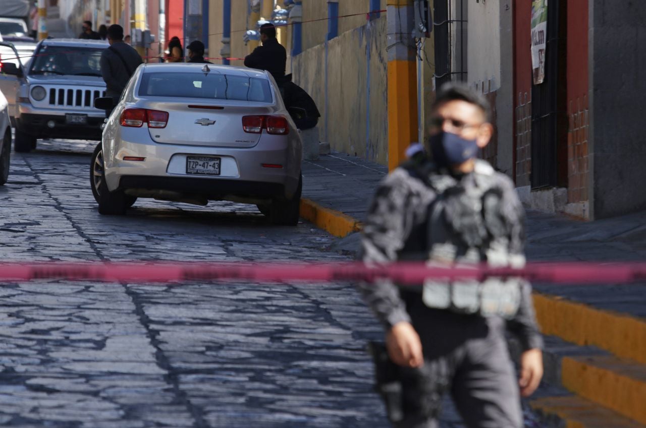 Zona de ataque a agentes de la Fiscalía de Puebla