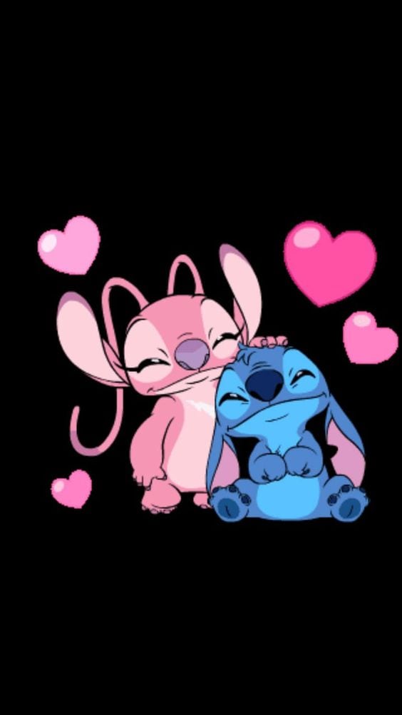 Fondo de pantalla de Stitch y su novia