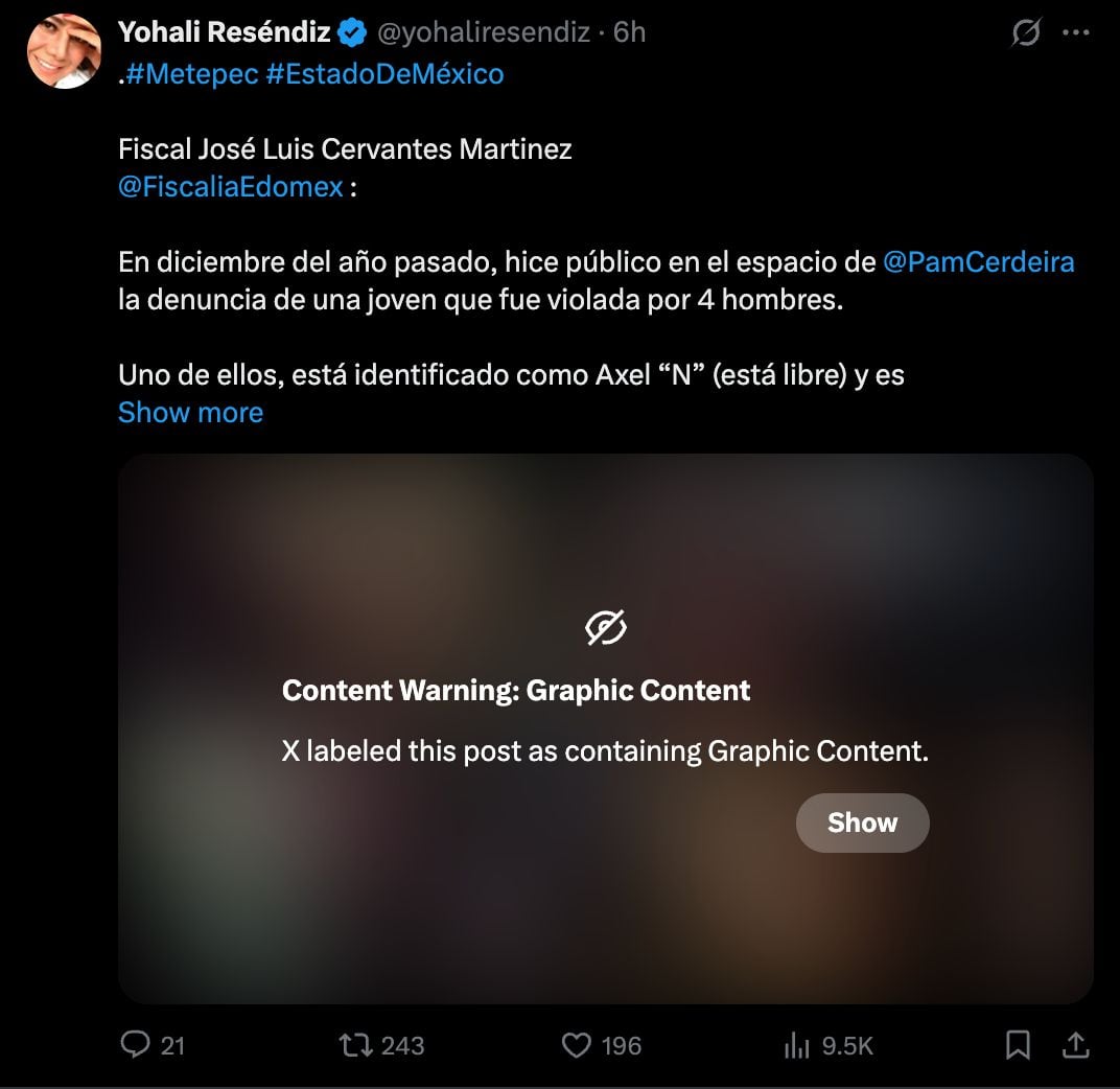 Aideé fue agredida por 4 hombres hace casi 2 años en Metepec