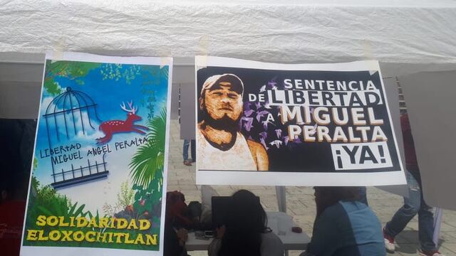 Protesta por la liberación de Miguel Ángel Peralta.