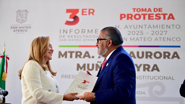 Gobierno de Delfina Gómez asiste a toma de Ana Autora Muñiz