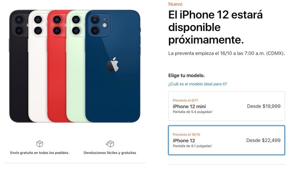 Precio iPhone 12