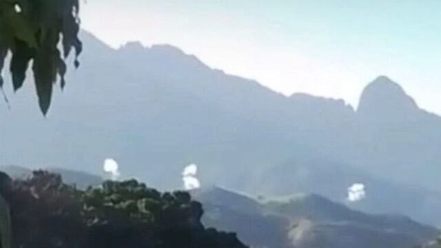 Tras las explosiones se observaron columnas de humo en Vascogil, Durango.