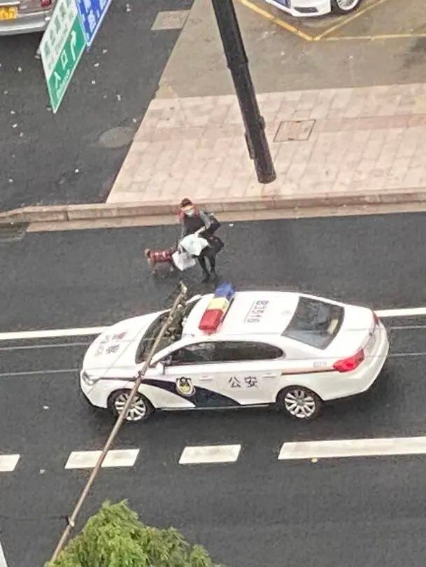 Mujer con su perro vive en cabina telefónica durante confinamiento