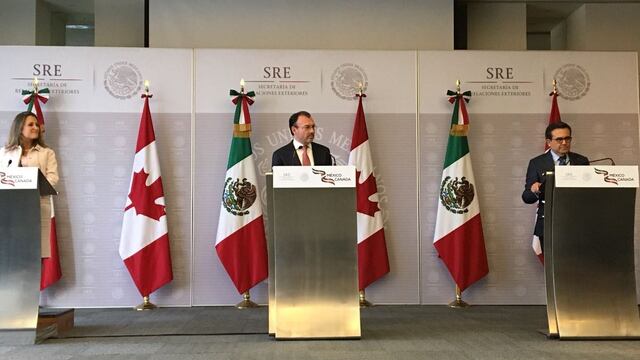 Conferencia Freeland-Videgaray-Guajardo