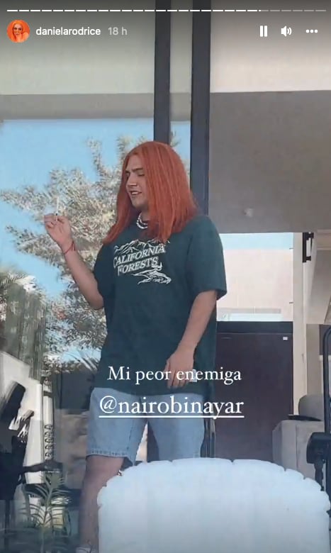 La Nairobis en la "albercada" de Daniela Rodrice.