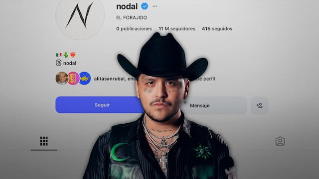 Christian Nodal actualiza sus perfiles en redes con “El Forajido” hace registro ante el IMPI