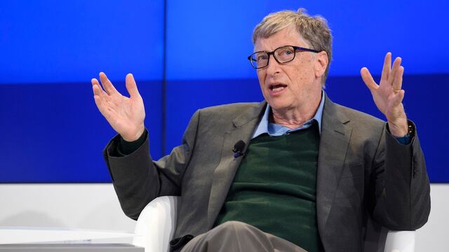 Bill Gates durante la reunión anual del Foro Económico Mundial.