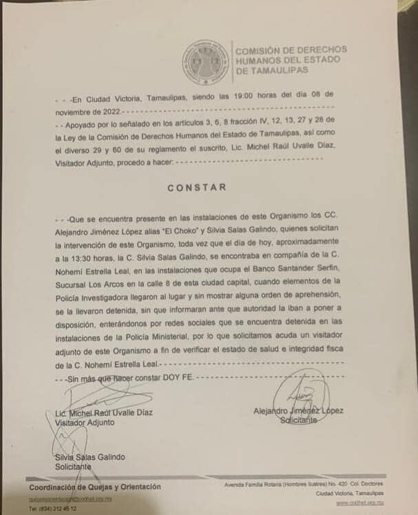 Nohemí Estrella Leal, ex diputada e hija de Octavio Leal Moncada, fue detenida por secuestro