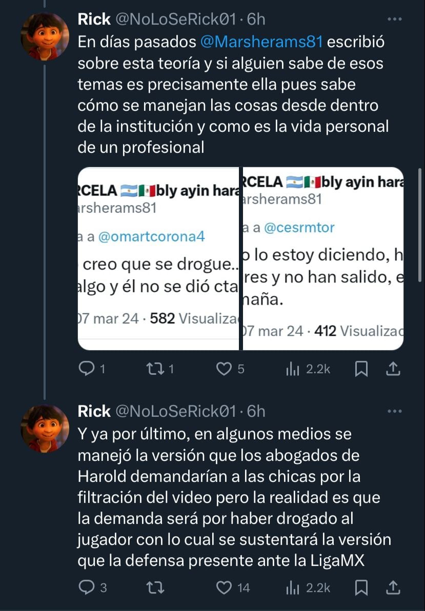 Habrían echado algo en la bebida de Harold Preciado.