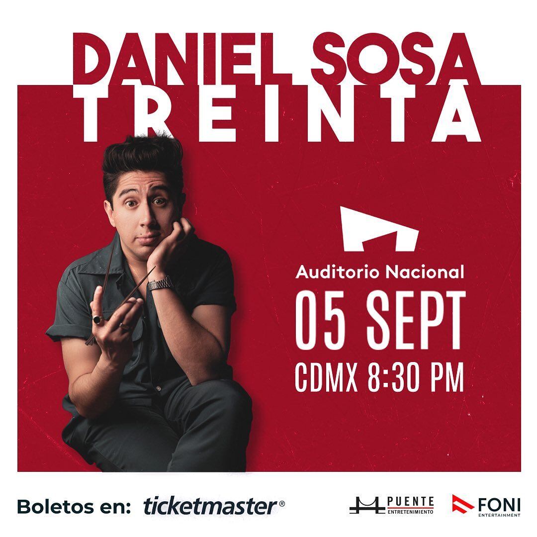 Daniel Sosa tendrá su primer Auditorio Nacional.