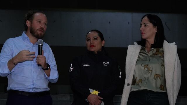 Sandra Cuevas ofreció conferencia de prensa tras el cateo en el edificio a su cargo.