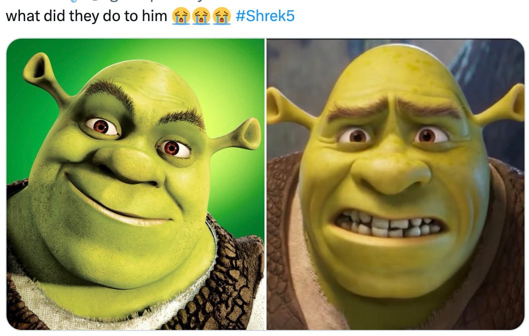 Usuarios se quejan del rediseño de Shrek 5 con memes