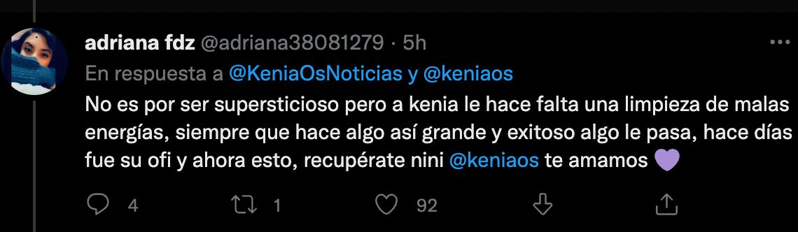 Le sugiere a Kenia Os que se haga una limpia