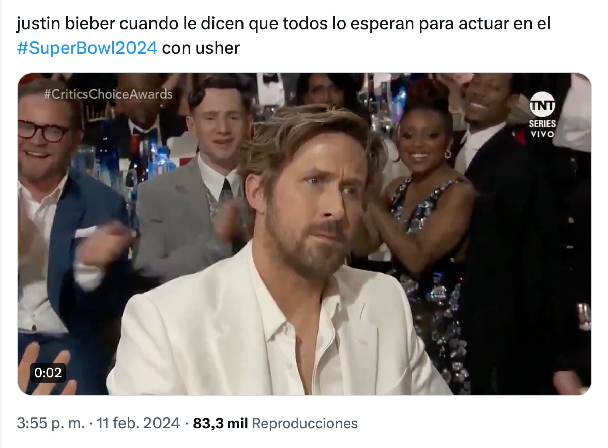 Meme de Usher en el show de medio tiempo del Super Bowl 2024
