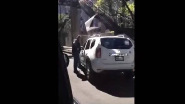 Sergio González Ibarra propinó una golpiza a un automovilista en Tlalpan.