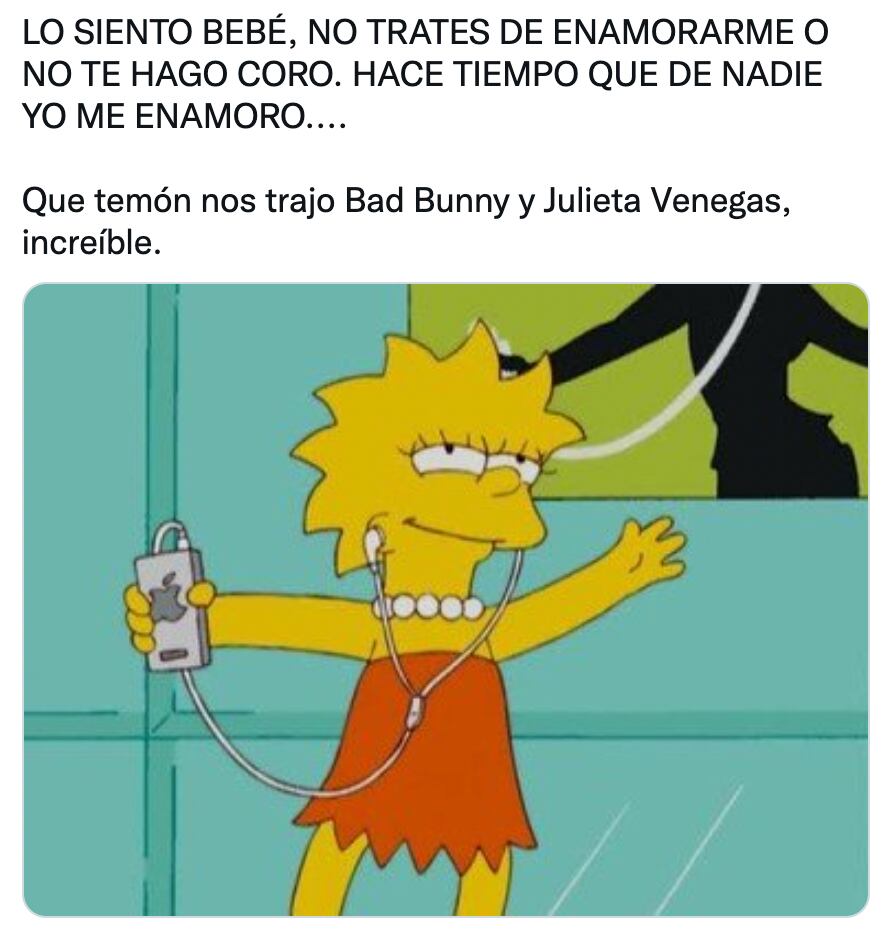 Meme nueva canción de Julieta Venegas y Bad Bunny