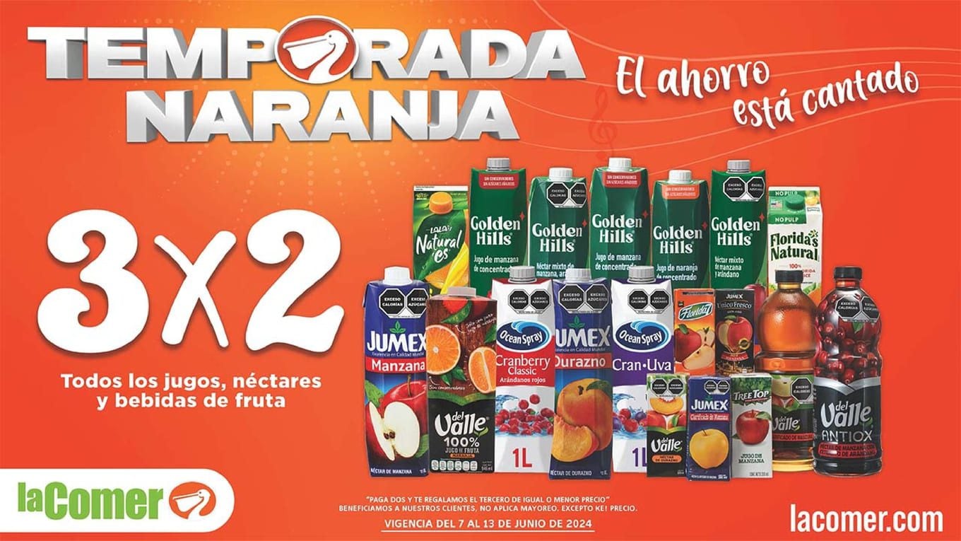 Ofertas La Comer Temporada Naranja