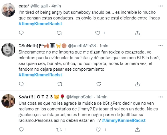Comentarios de Fans de BTS