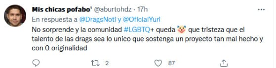 Comentarios en Twitter sobre la entrevista de Yuri con el Escorpión Dorado