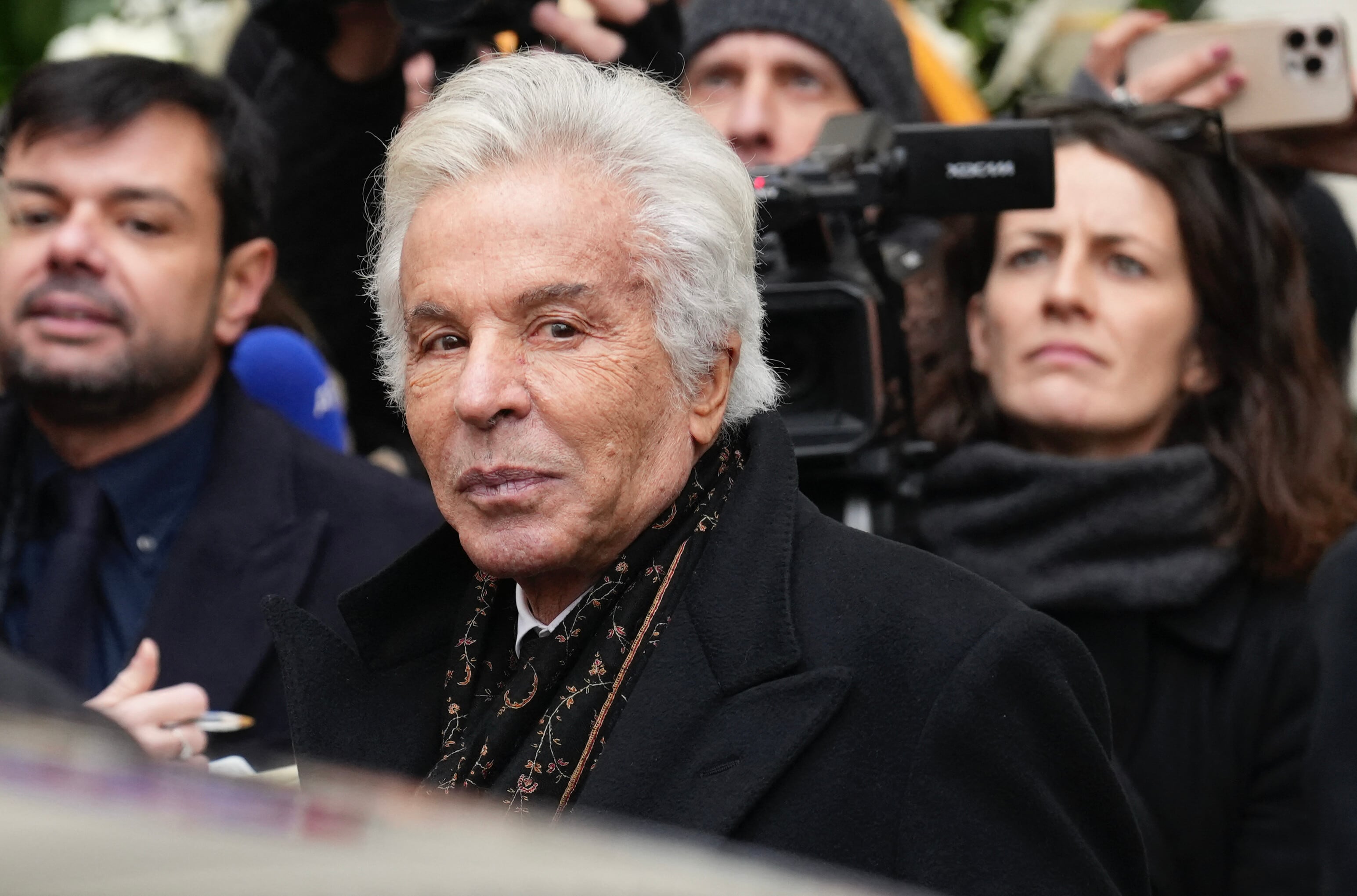 Giancarlo Giammetti en el funeral de Valentino Garavani