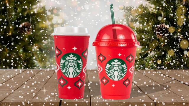Vaso reusable de Navidad 2023 en Starbucks