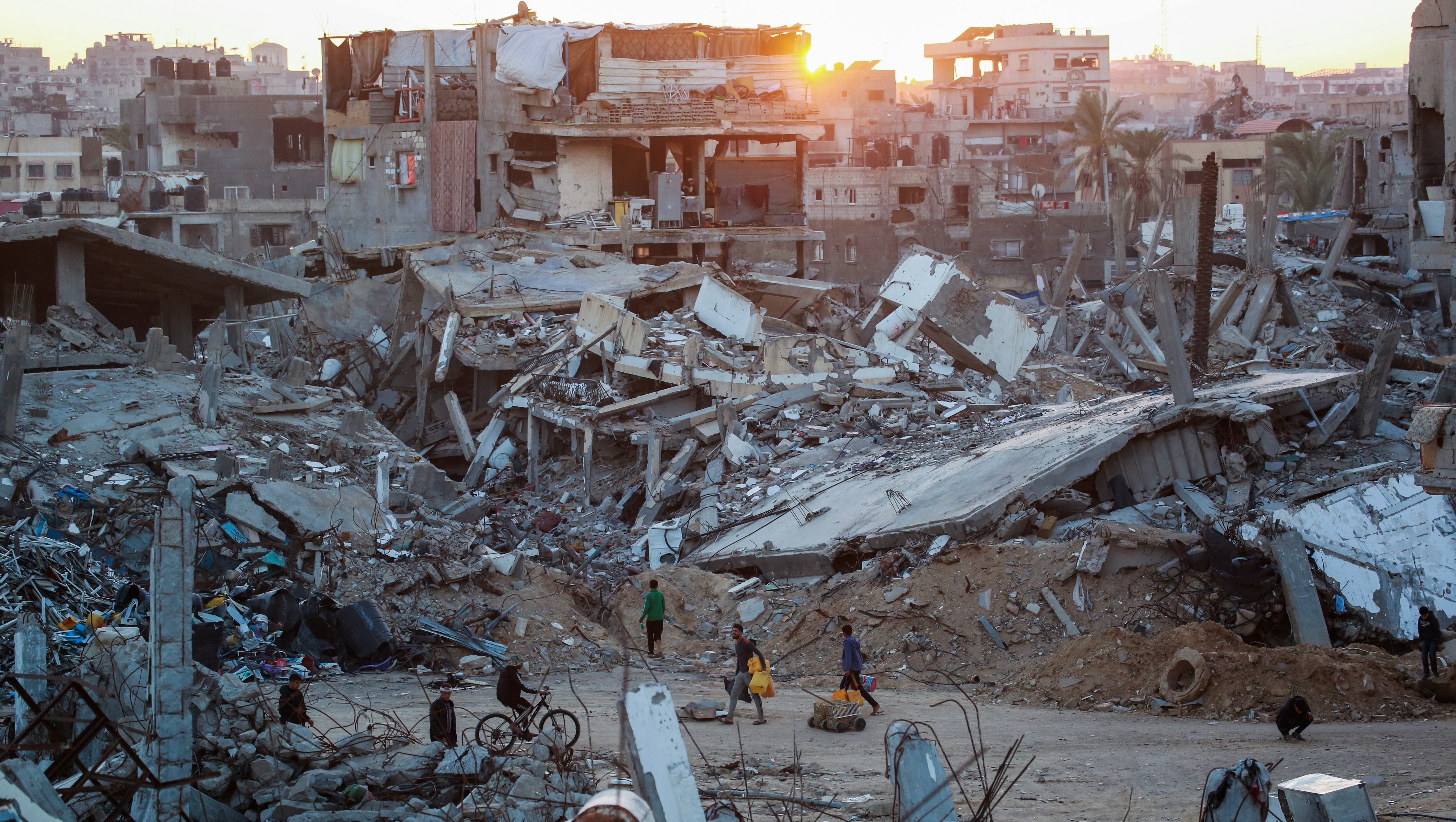 Khan Yunis, Palestina, tras ataque de Israel
