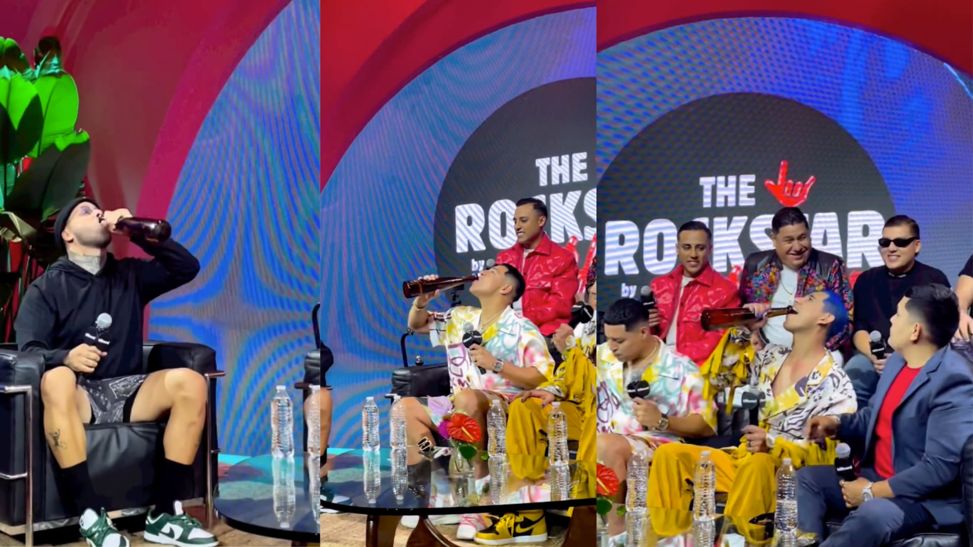 Grupo Firme se pone a beber con Nicky Jam en Miami.