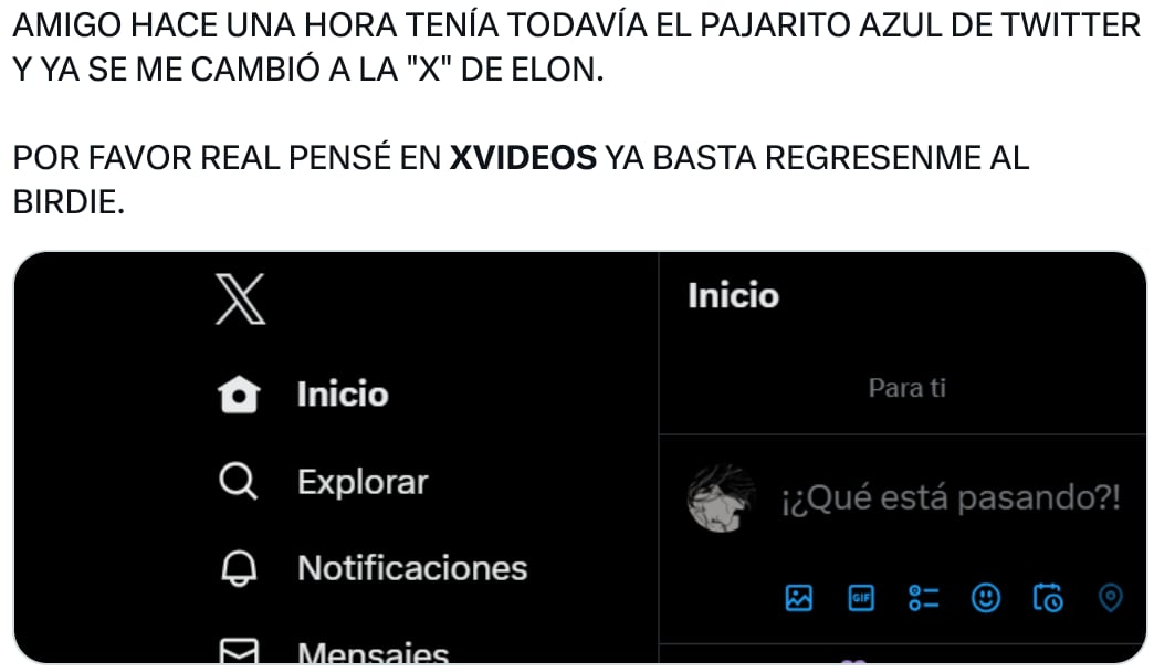 Memes aseguran que el cambio de nombre de Twitter a X solo beneficia a Xvideos