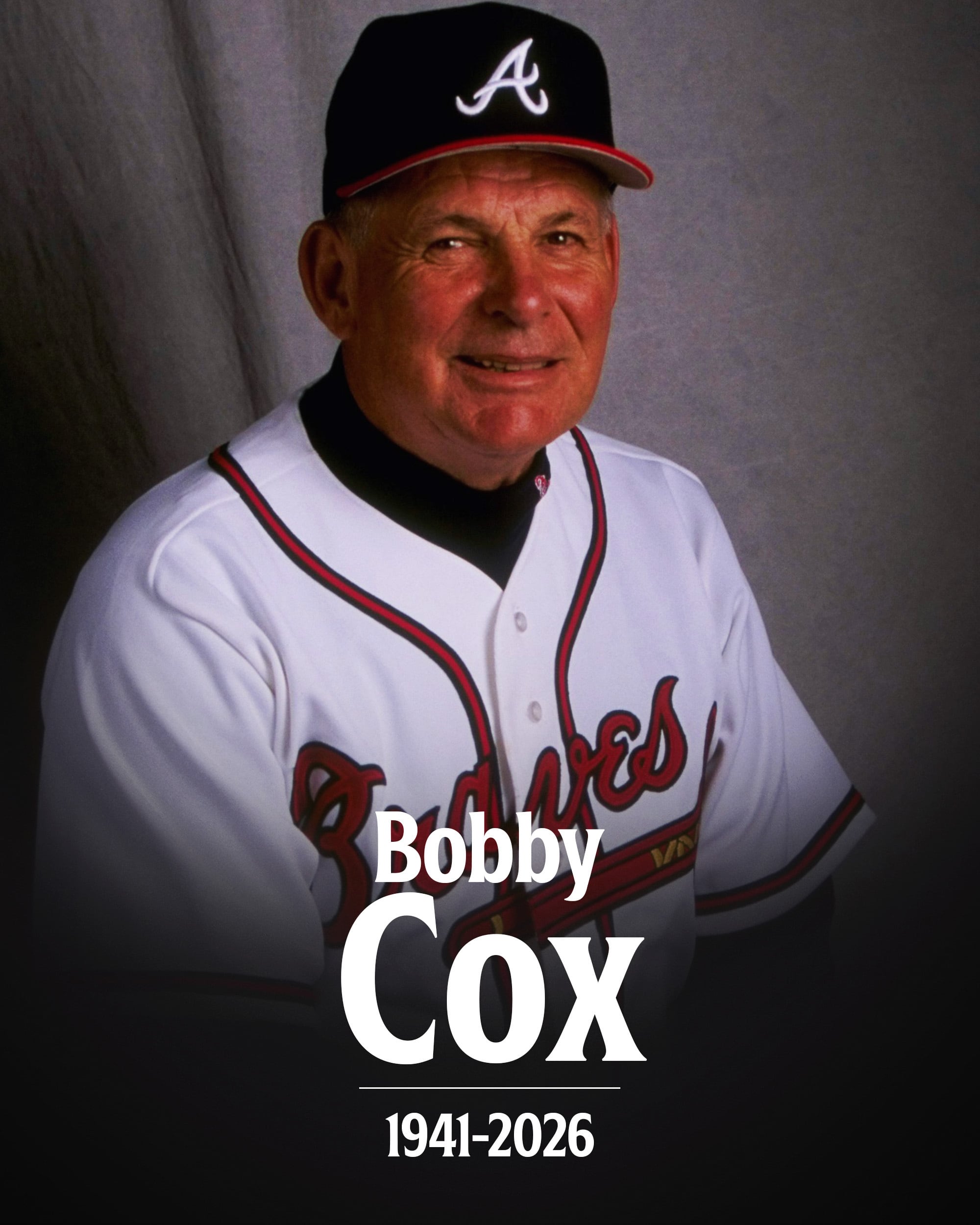 Bobby Cox murió a los 84 años de edad