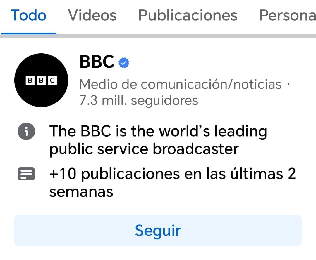 BBC, logos en redes sociales