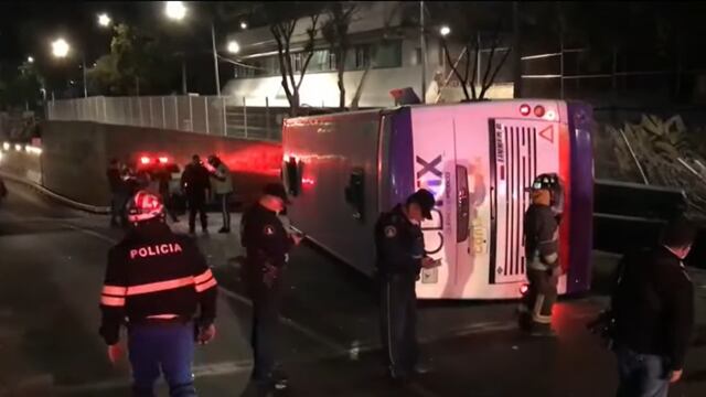 Volcadura de autobús