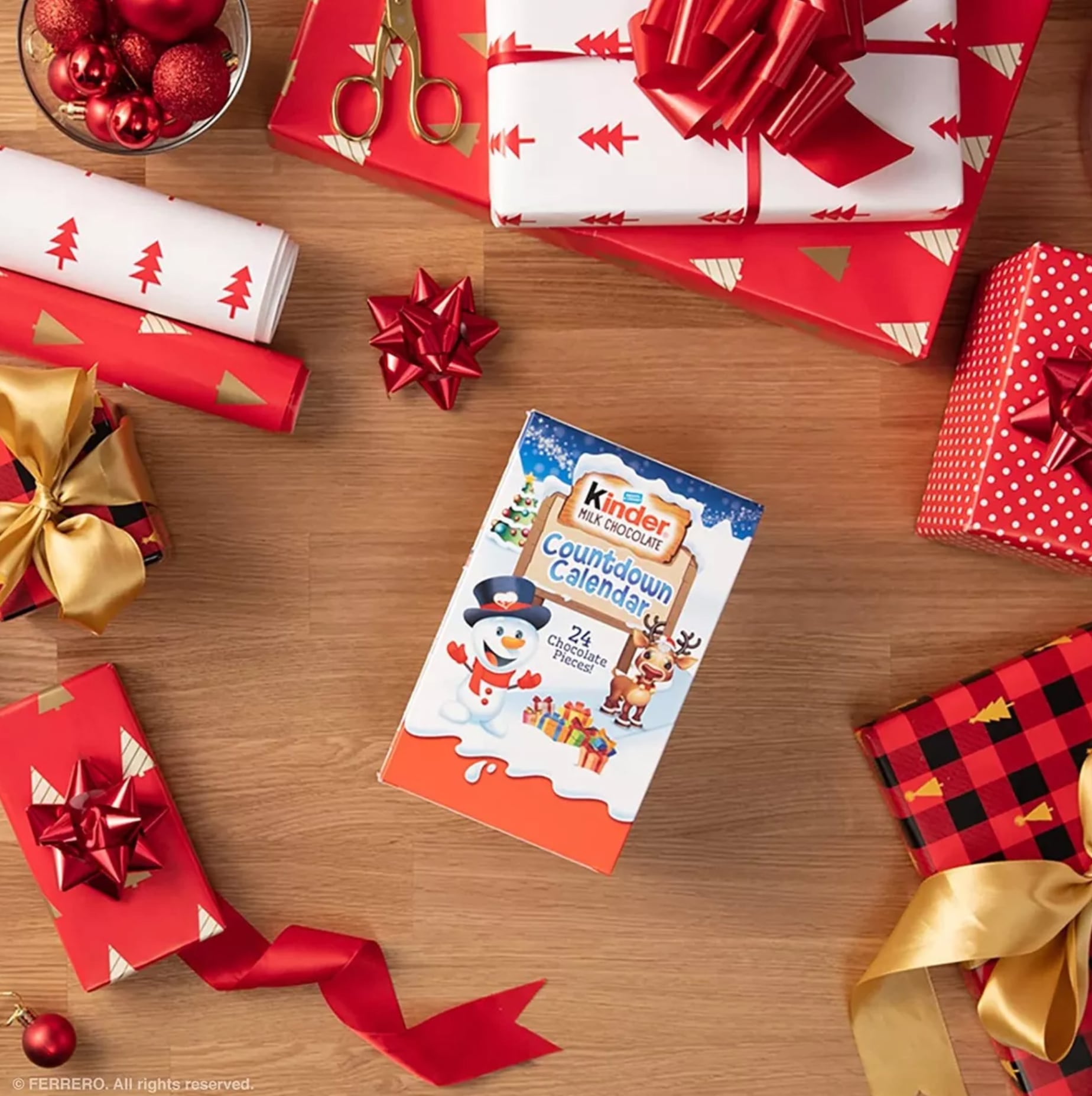 Calendario de Adviento Huevo Kinder rectangular