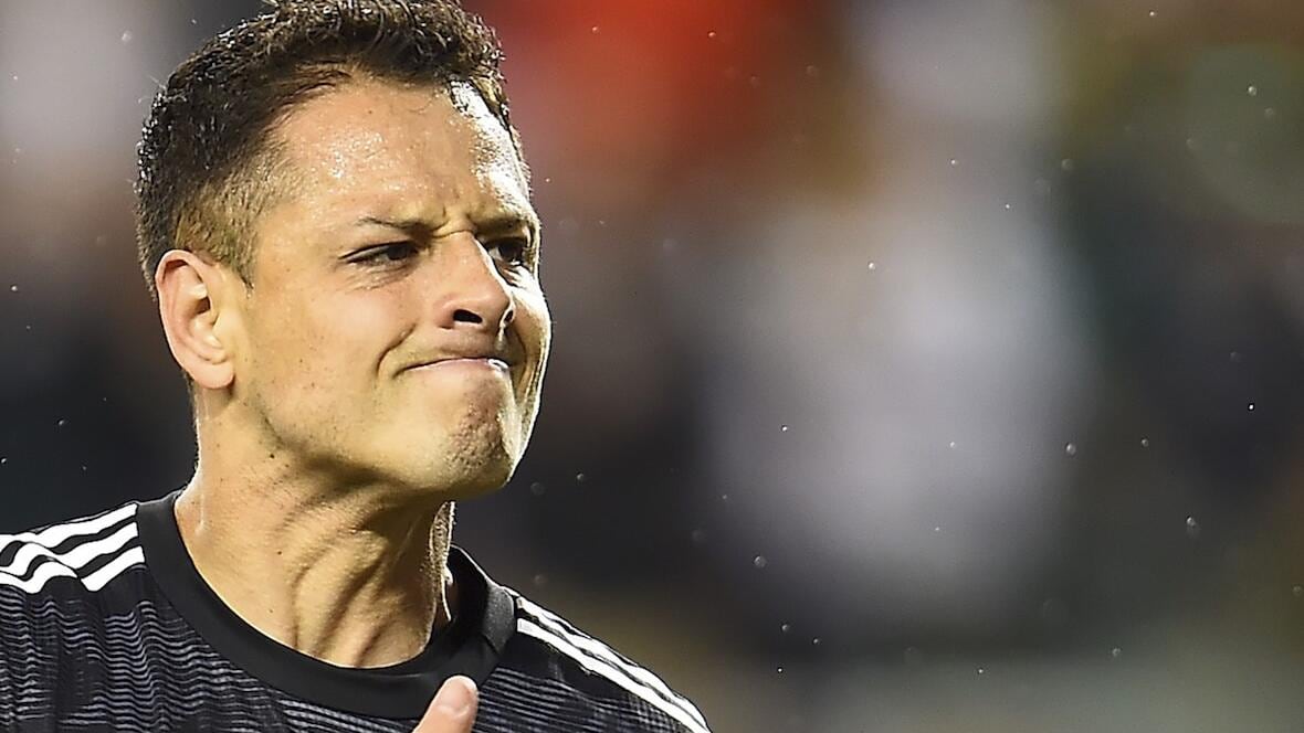 ‘Chicharito’ Hernández tras marcar gol con el Tri.